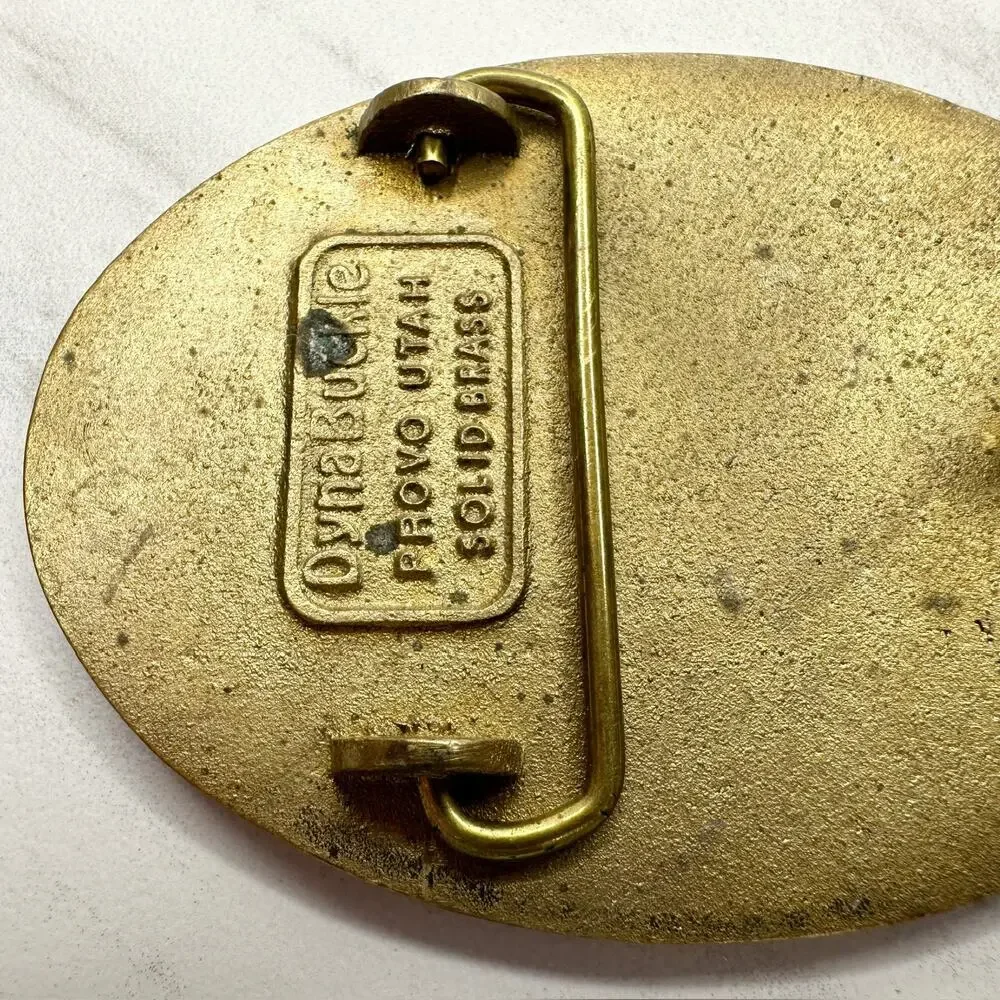 Vintage Dyna Buckle CEI Environmental Services Solid Brass Belt Buckle ✨